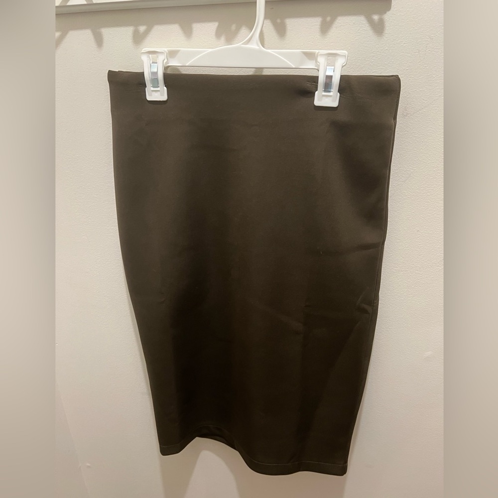 TJ Maxx Catherine Malandrino Dark Green Midi Skirt
